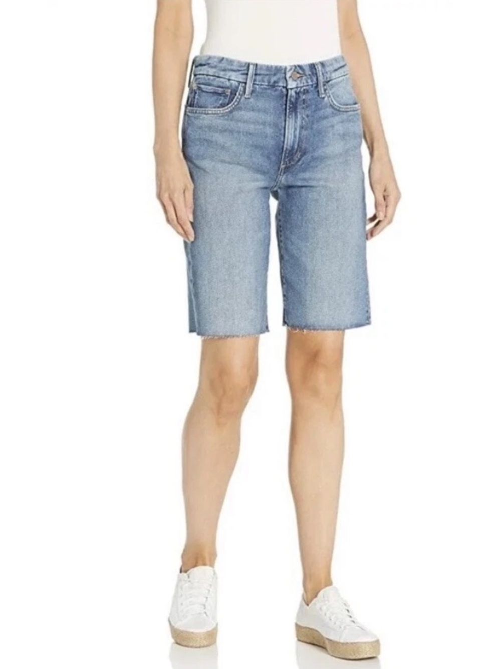 JOE'S JEANS Shorts Womens Sz 26 The Wanderer Blue Denim Cut-Off Stretch NEW $128